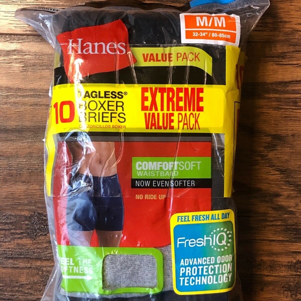 Hanes Men's Boxer Briefs 5-Pack ComfortSoft M